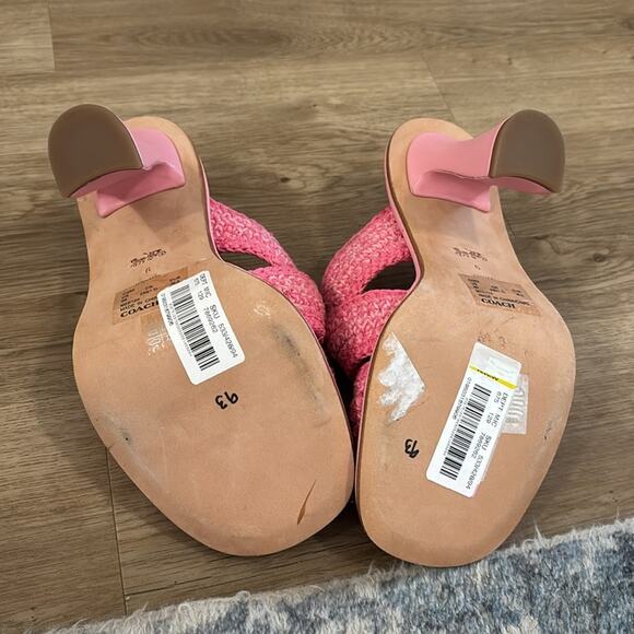 NWT Coach Quinti Womens Knit Slip On Heels Sz 6 - Picture 2 of 3